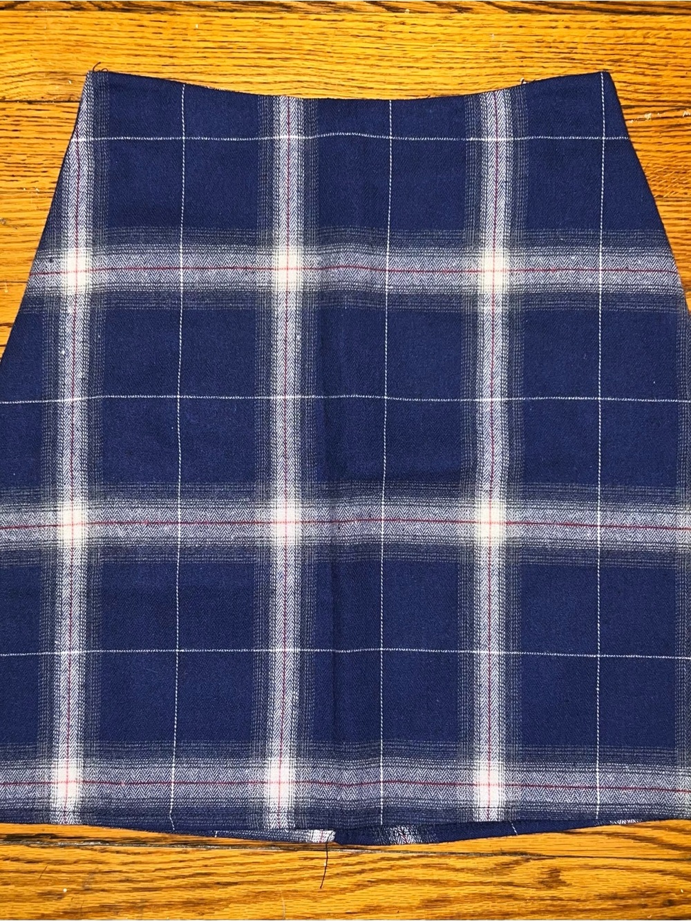 vintage 90s/y2k blue plaid mini skirt